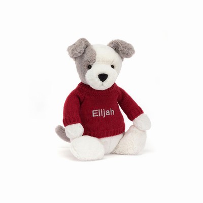 Jellycat Bashful Terrier with Red Jumper | LY6207139